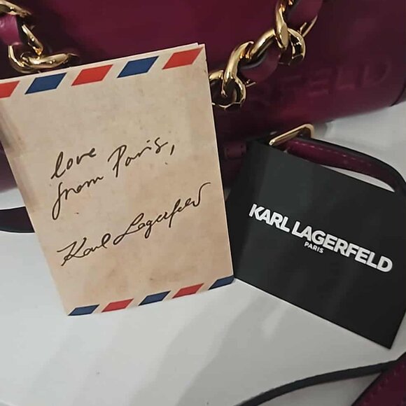KARL LAGERFELD PARIS Savoie Crossbody Wine - Picture 7 of 10